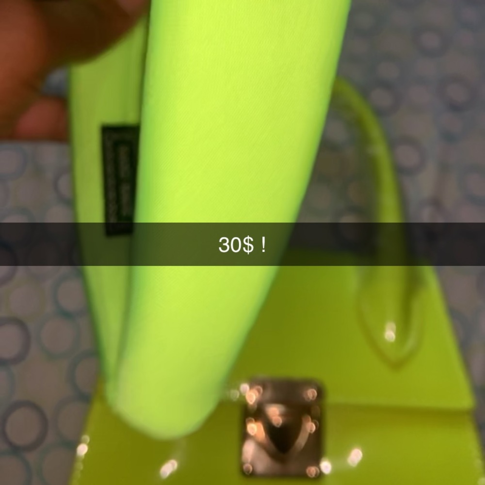 Lime green purse n headband
